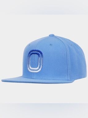 Overtime adult snapback hat featuring a 3D embroidered "O" logo /Blue